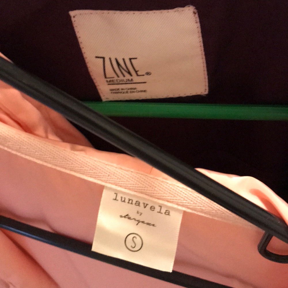 Baby pink and maroon windbreakers